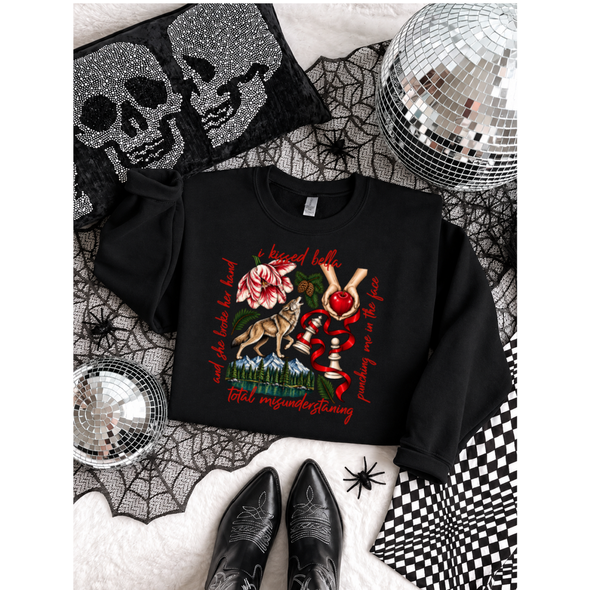 I Kissed Bella - Unisex Crewneck Sweatshirt