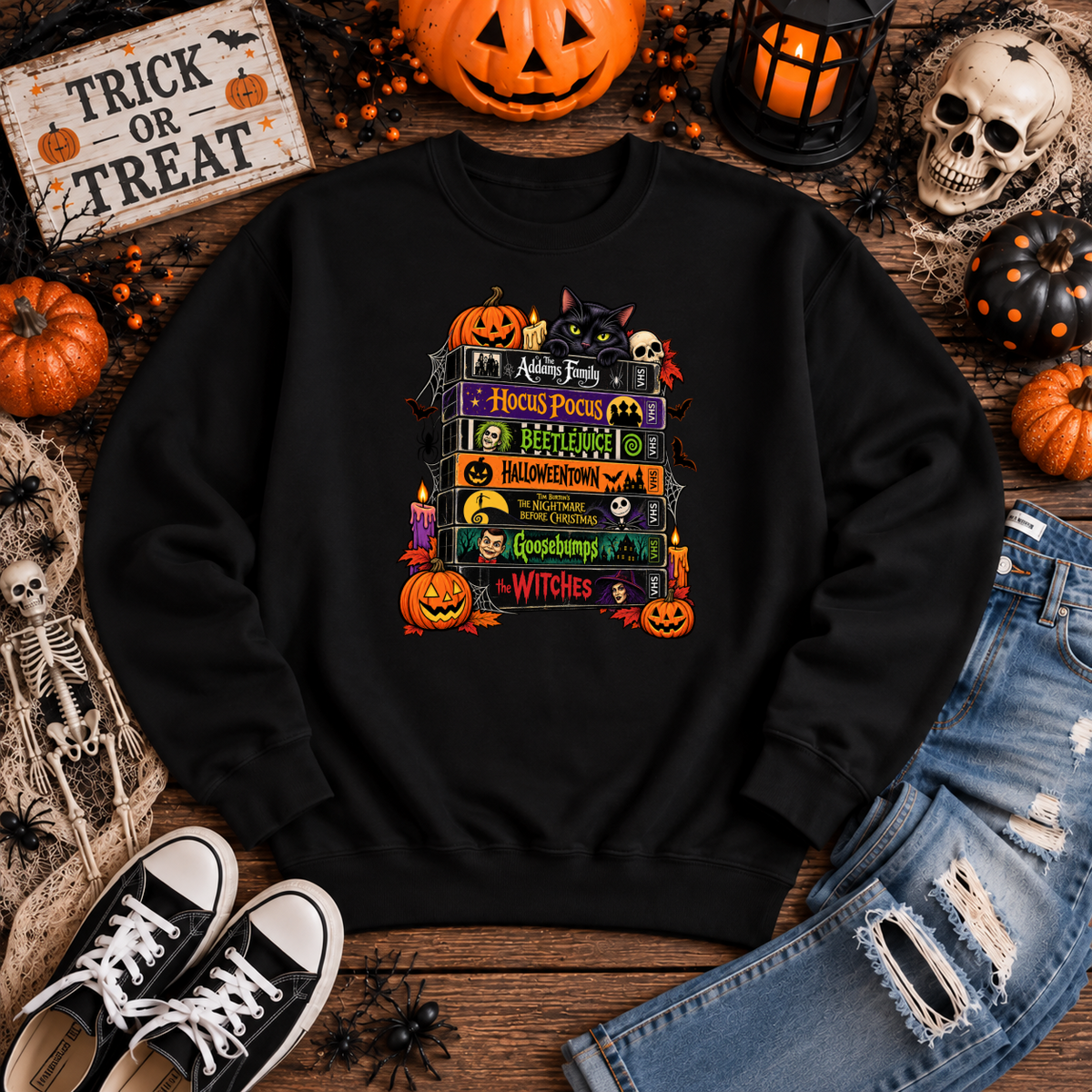 Horror Movie Night - Unisex Crewneck Sweatshirt