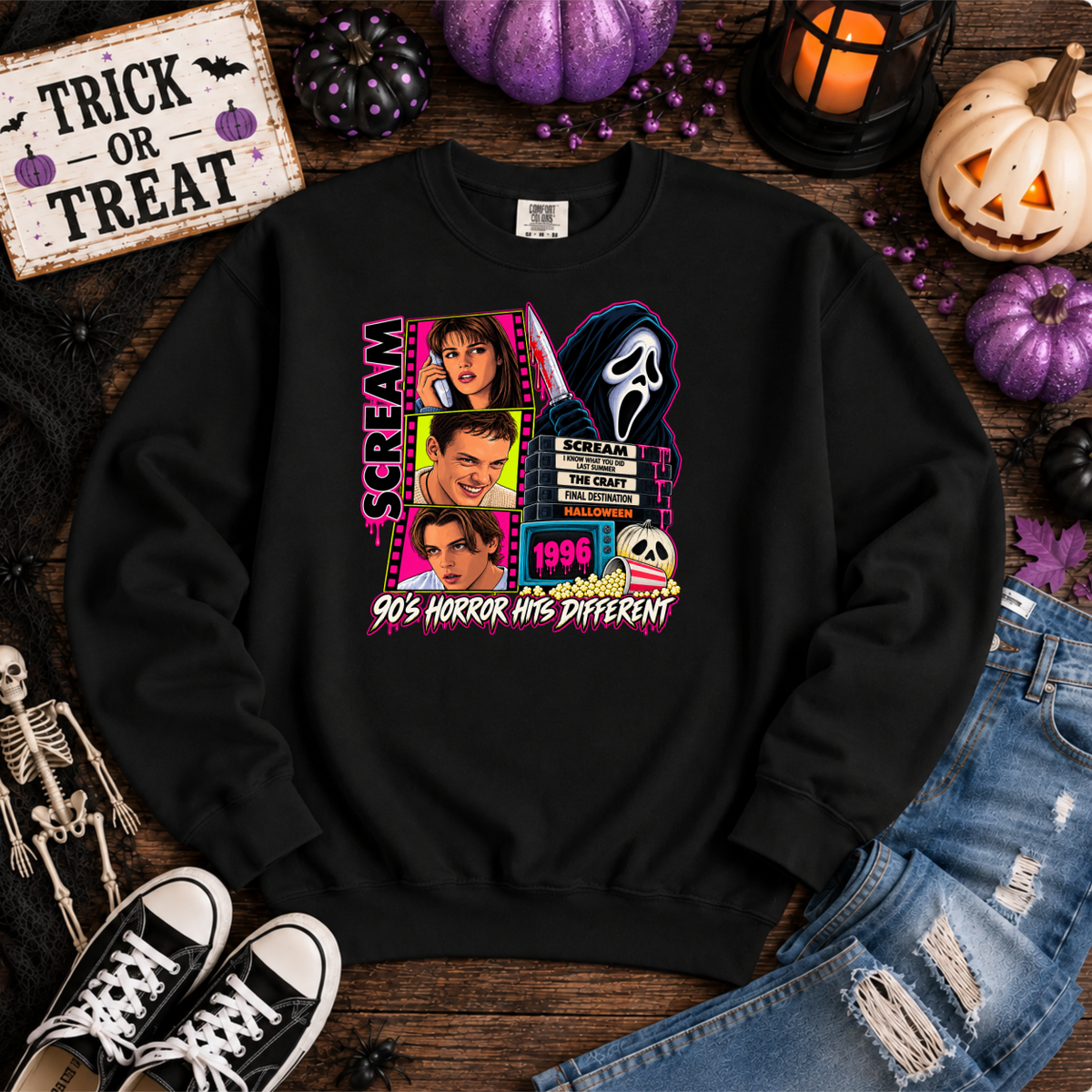 90's Horror - Unisex Crewneck Sweatshirt