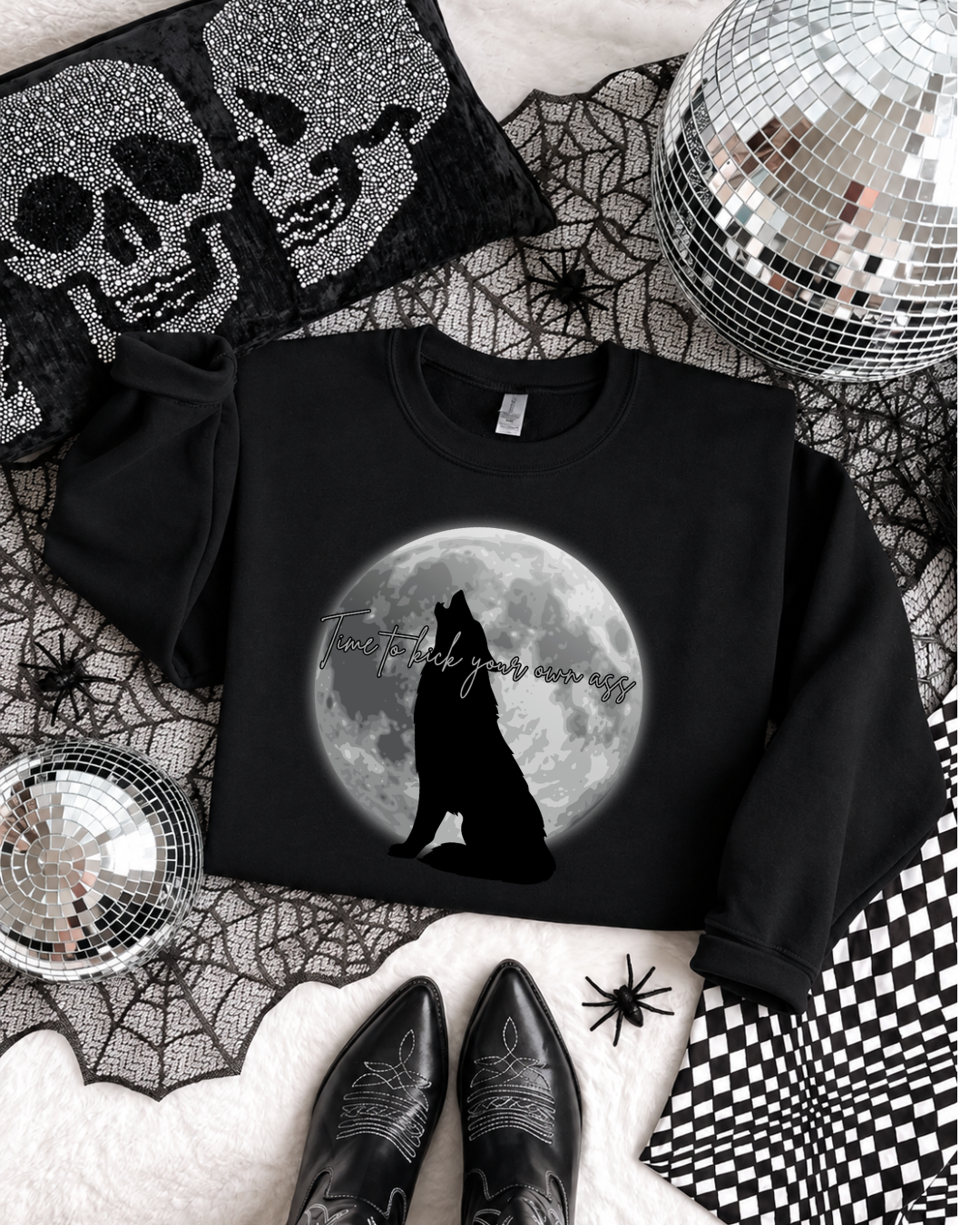 Time To Kick My Own Ass - Unisex Crewneck Sweatshirt