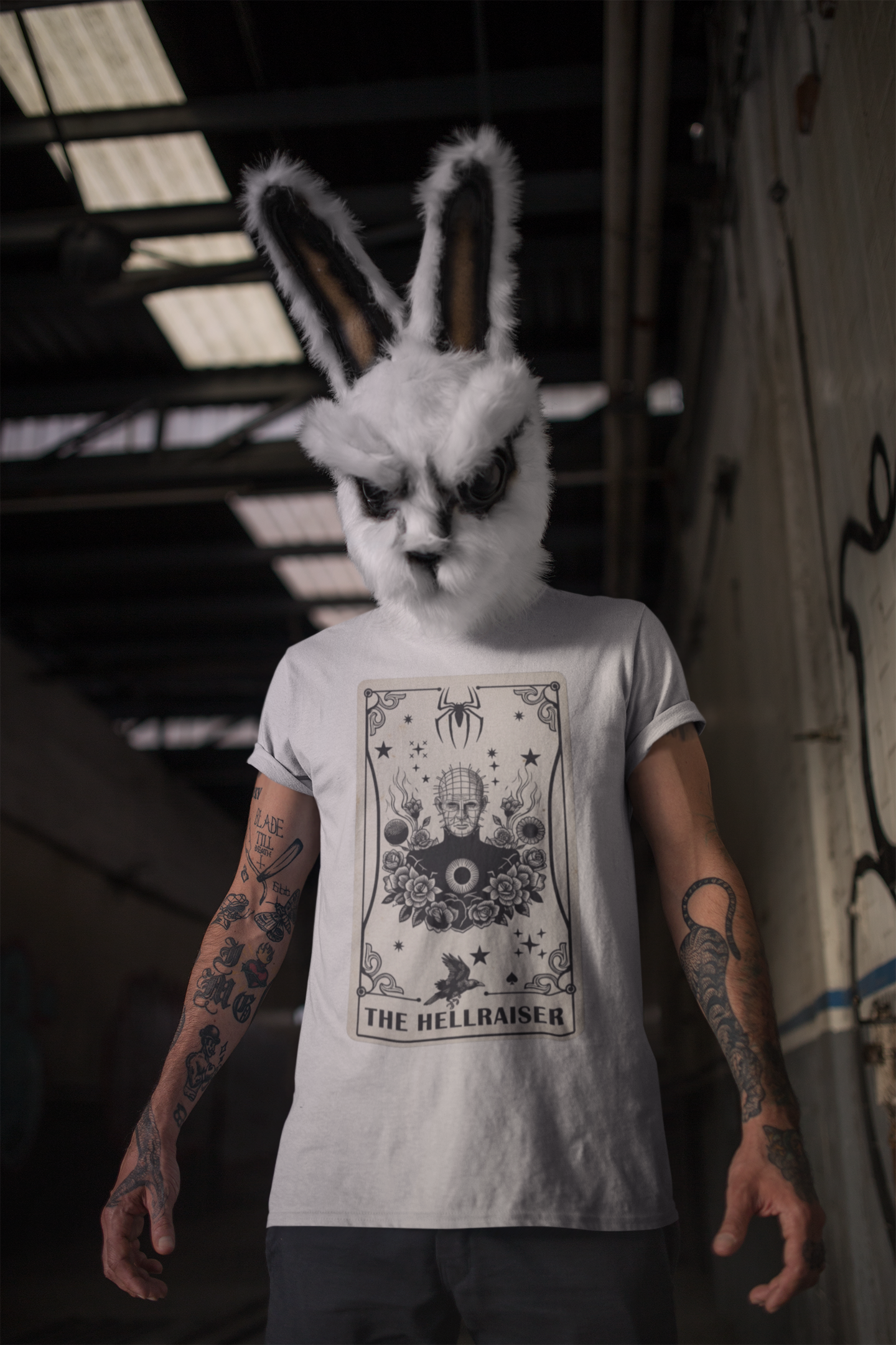 Pinhead Tarot Card- Unisex Softstyle Tee