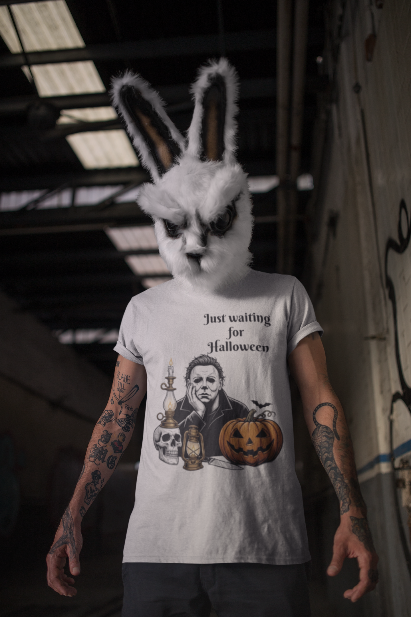 Michael Myers Just Wairing For Halloween - Unisex Softstyle Tee