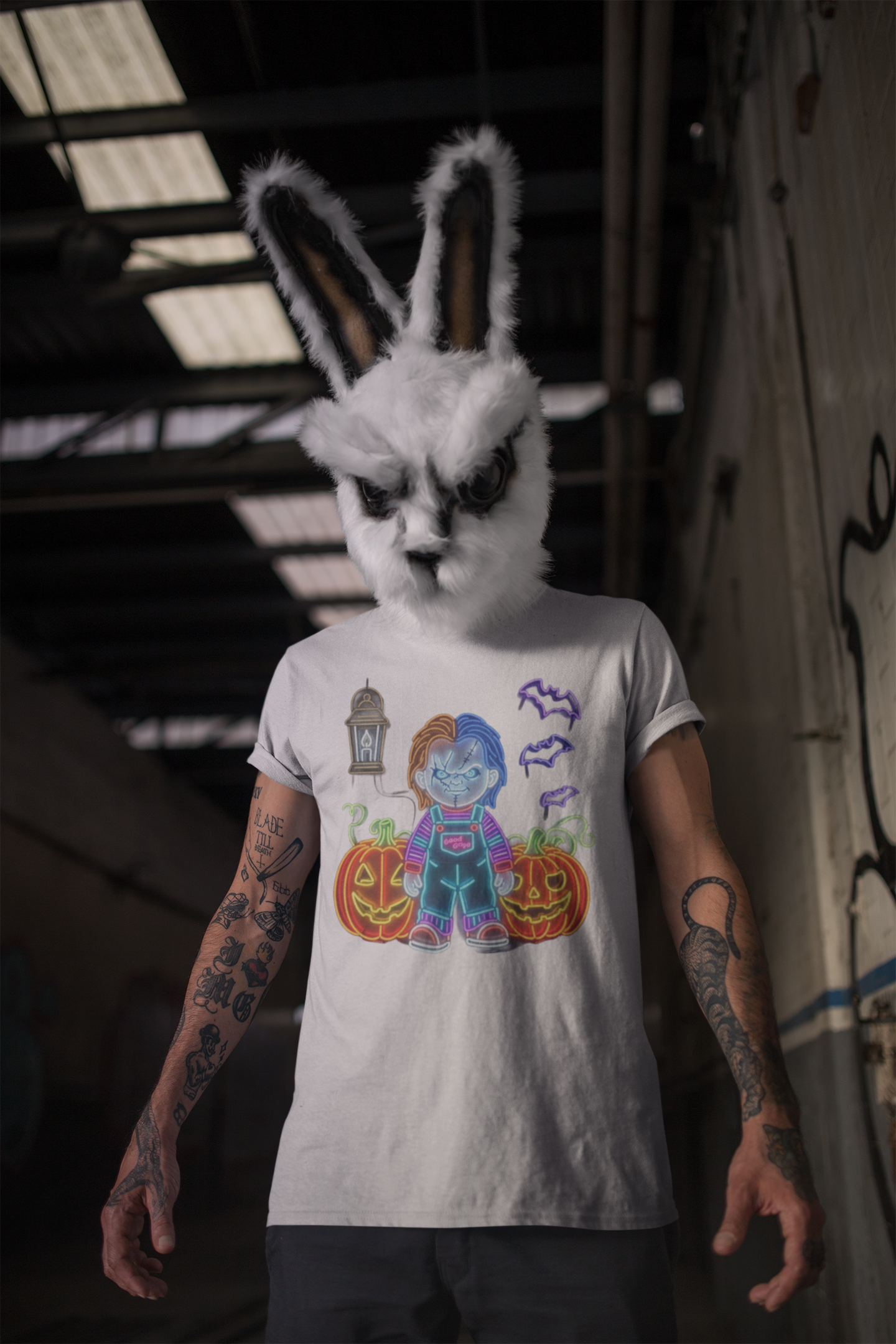 Chucky Neon Sign - Unisex Softstyle Tee
