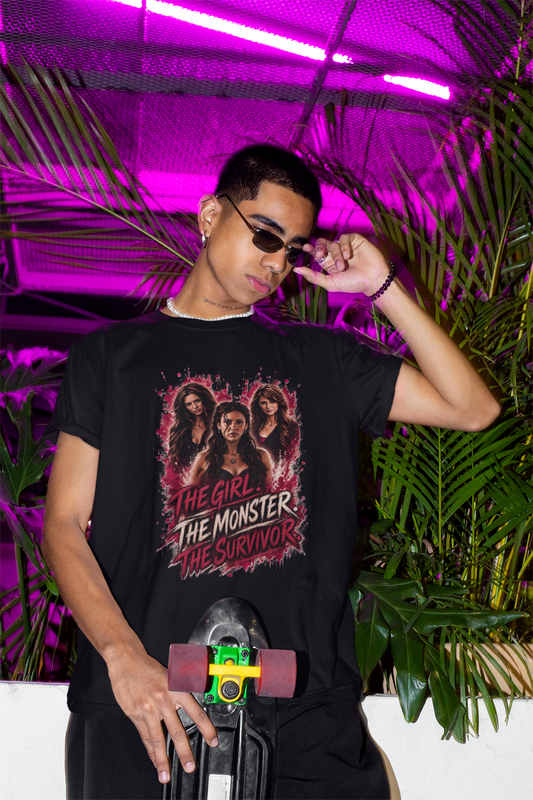 The Girl. The Monster. The Survivor. - Unisex Heavy Cotton Tee