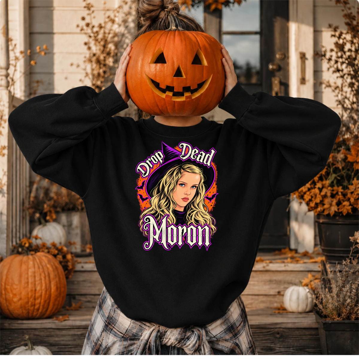 Drop Dead Moron - Unisex Crewneck Sweatshirt