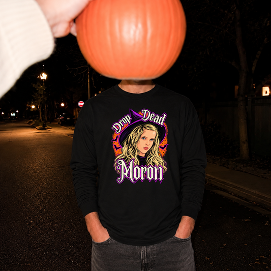 Drop Dead Moron - Unisex Crewneck Sweatshirt