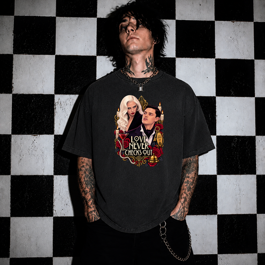 Love Never Checks Out - Unisex Heavy Cotton Tee