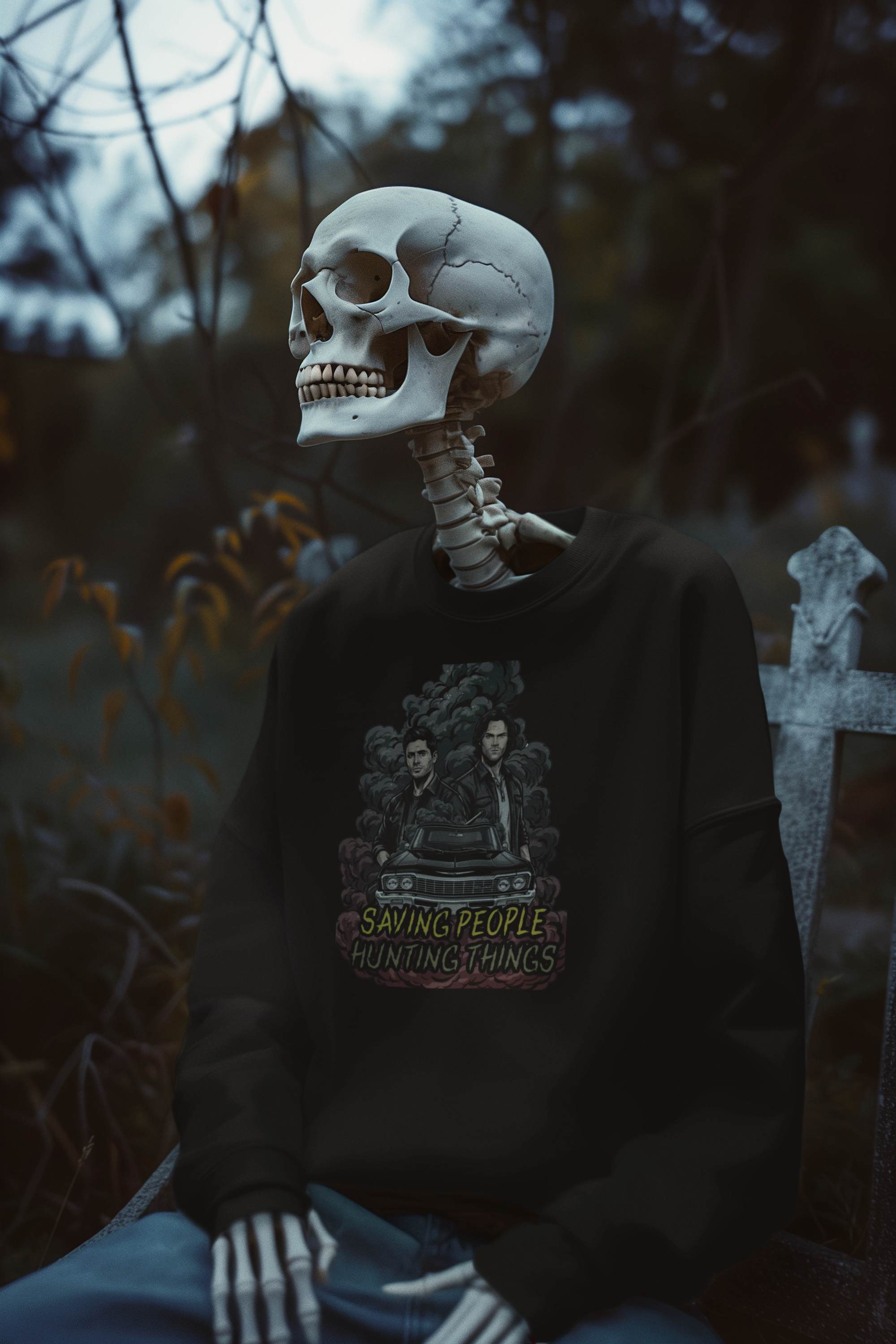 Saving People, Hunting Things - Ultra Cotton Long Sleeve Tee