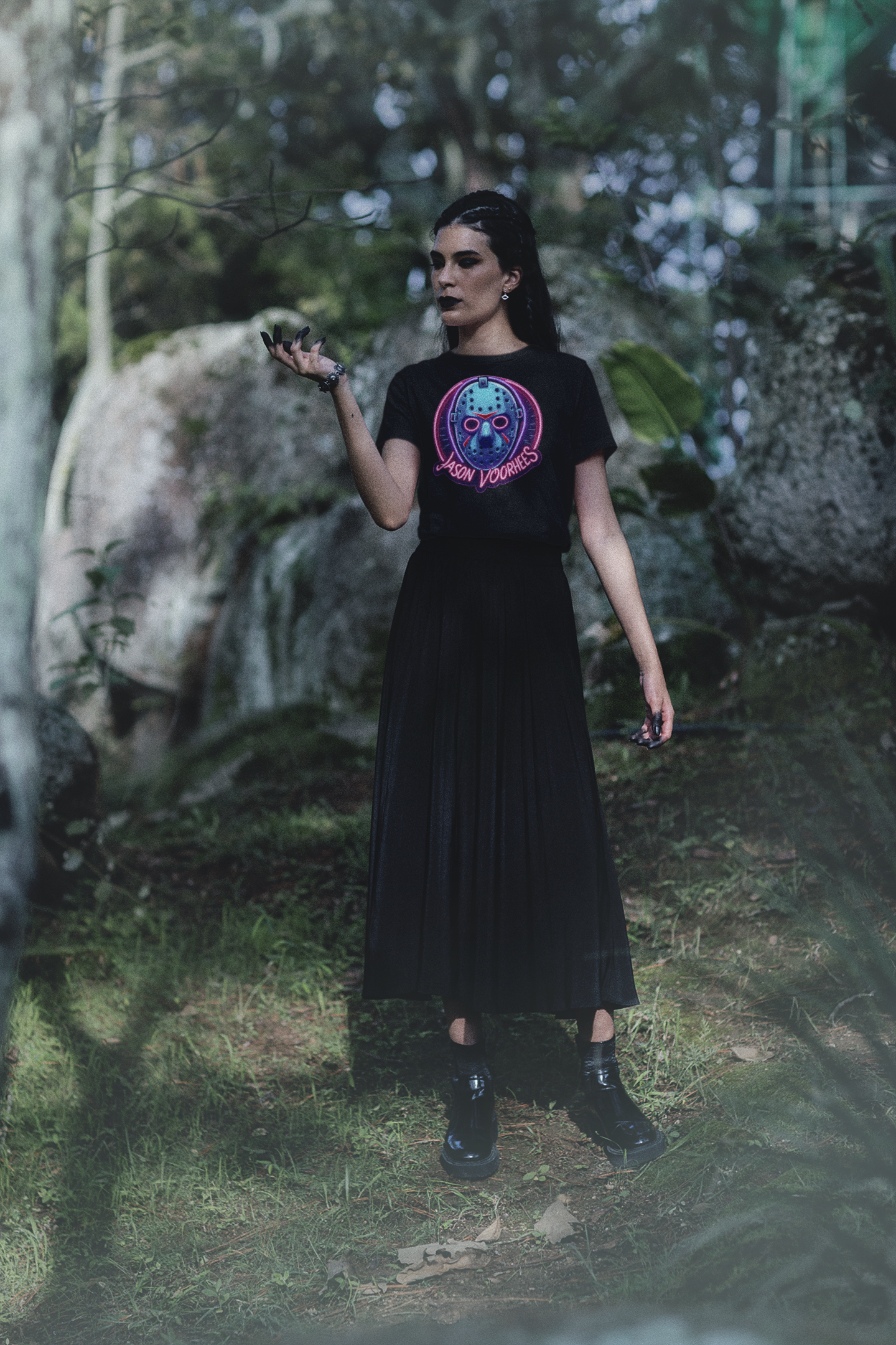 Jason Voorhees Purple Neon - Unisex Softstyle Tee