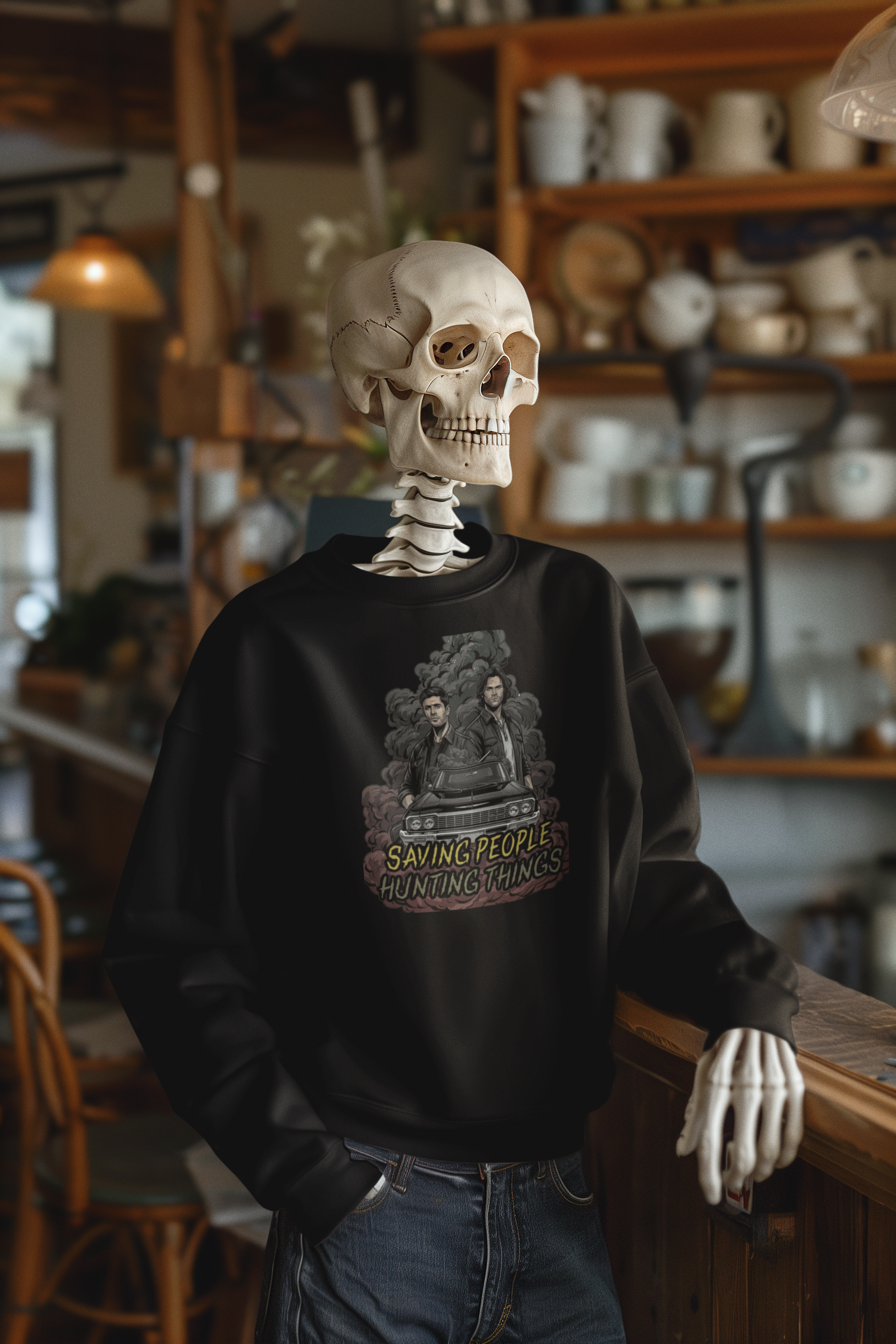 Saving People, Hunting Things - Ultra Cotton Long Sleeve Tee