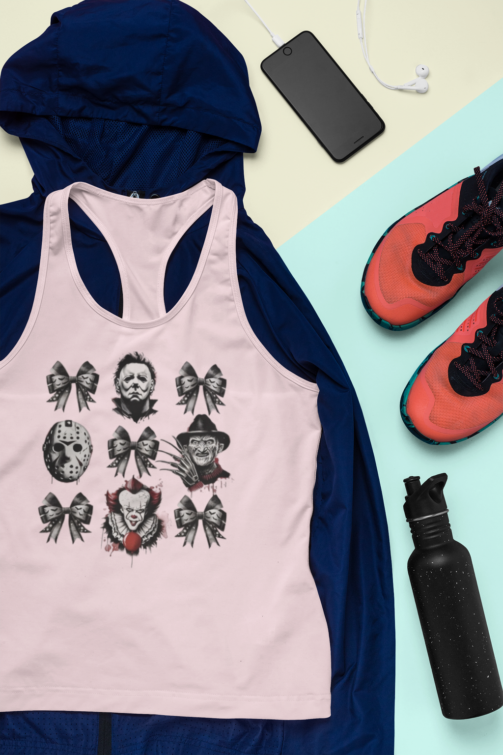 Horror Icons Bow Tank — Women's Racerback Tank