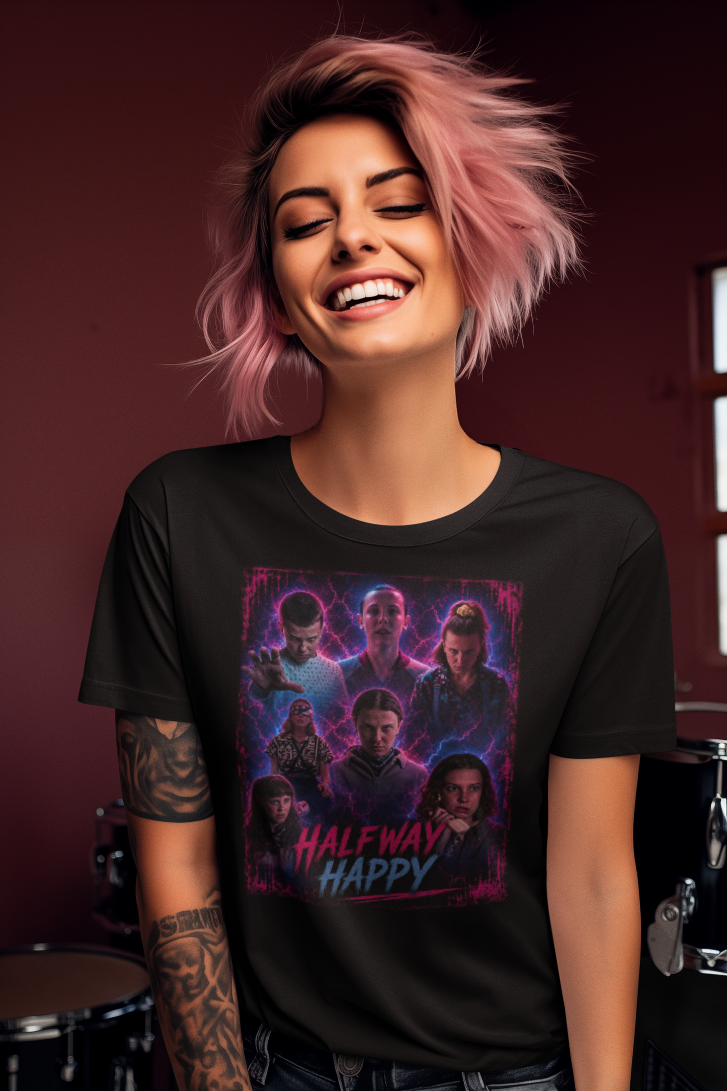 El "Halfway Happy" - Unisex Softstyle Tee