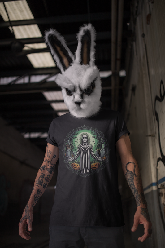 Graveyard and Pumpkins Beetlejuice - Unisex Softstyle Tee