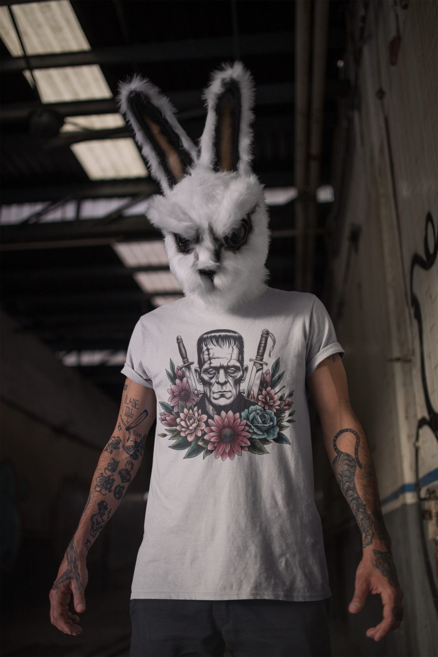 Floral Frankenstein - Unisex Softstyle Tee