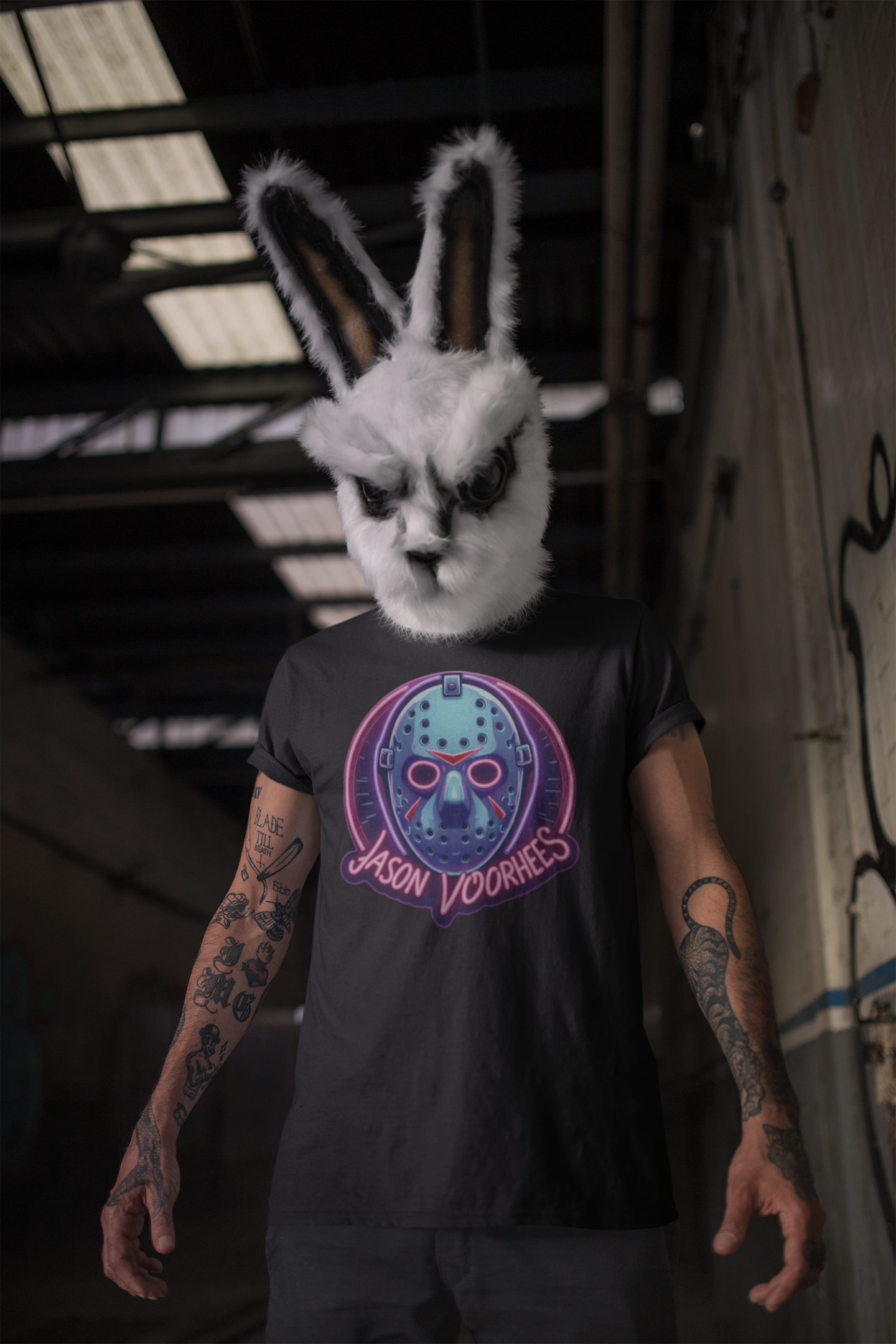 Jason Voorhees Purple Neon - Unisex Softstyle Tee