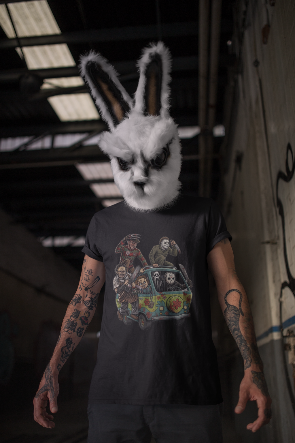 Horror Icons Mystery Machine - Heavy Cotton Tee