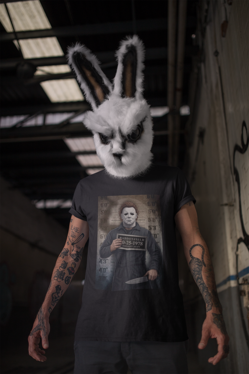 Michael Myers Mugshot — Unisex Heavy Cotton Tee