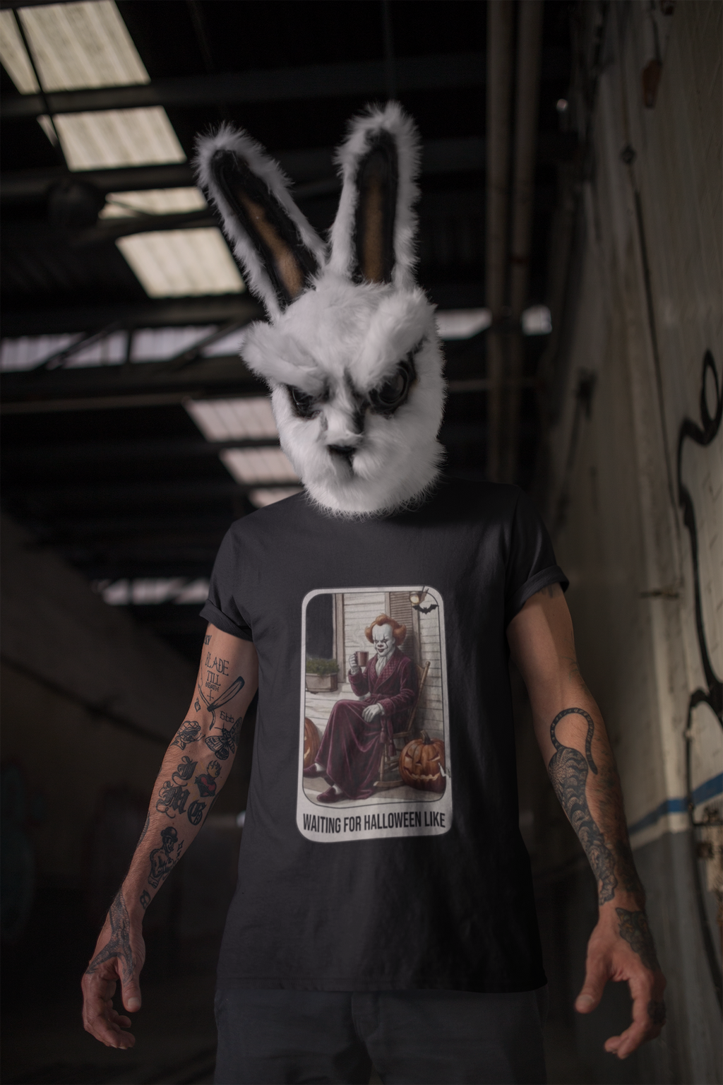 Pennywise Waiting For Halloween - Unisex Heavy Cotton Tee