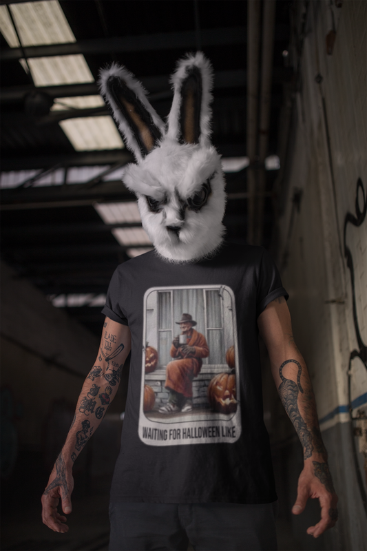 Freddy Kreuger Waiting For Halloween - Unisex Heavy Cotton Tee