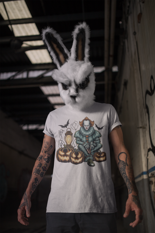Pennywise Sitting On Pumpkins - Unisex Softstyle Tee