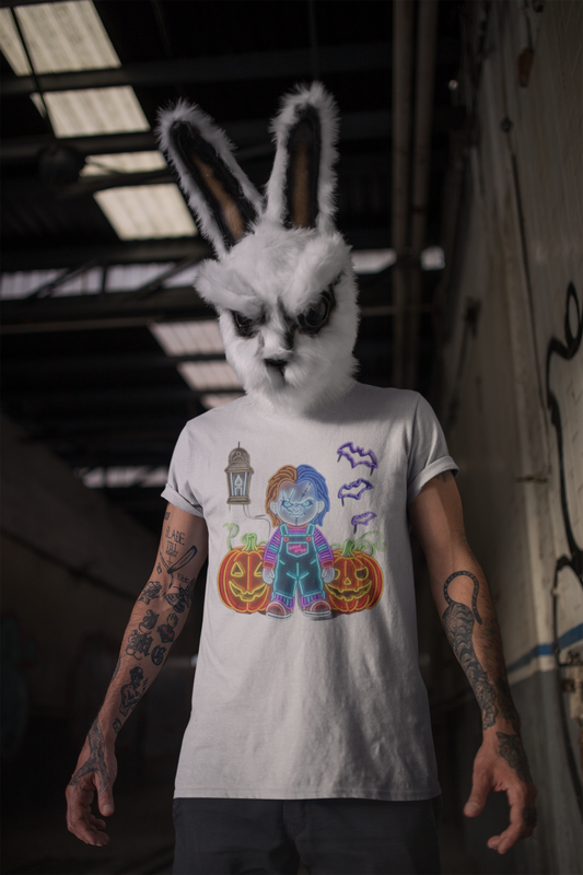 Chucky Neon Sign - Unisex Softstyle Tee