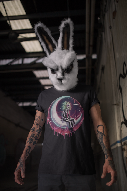 Beetlejuice On The Moon - Unisex Softstyle Tee