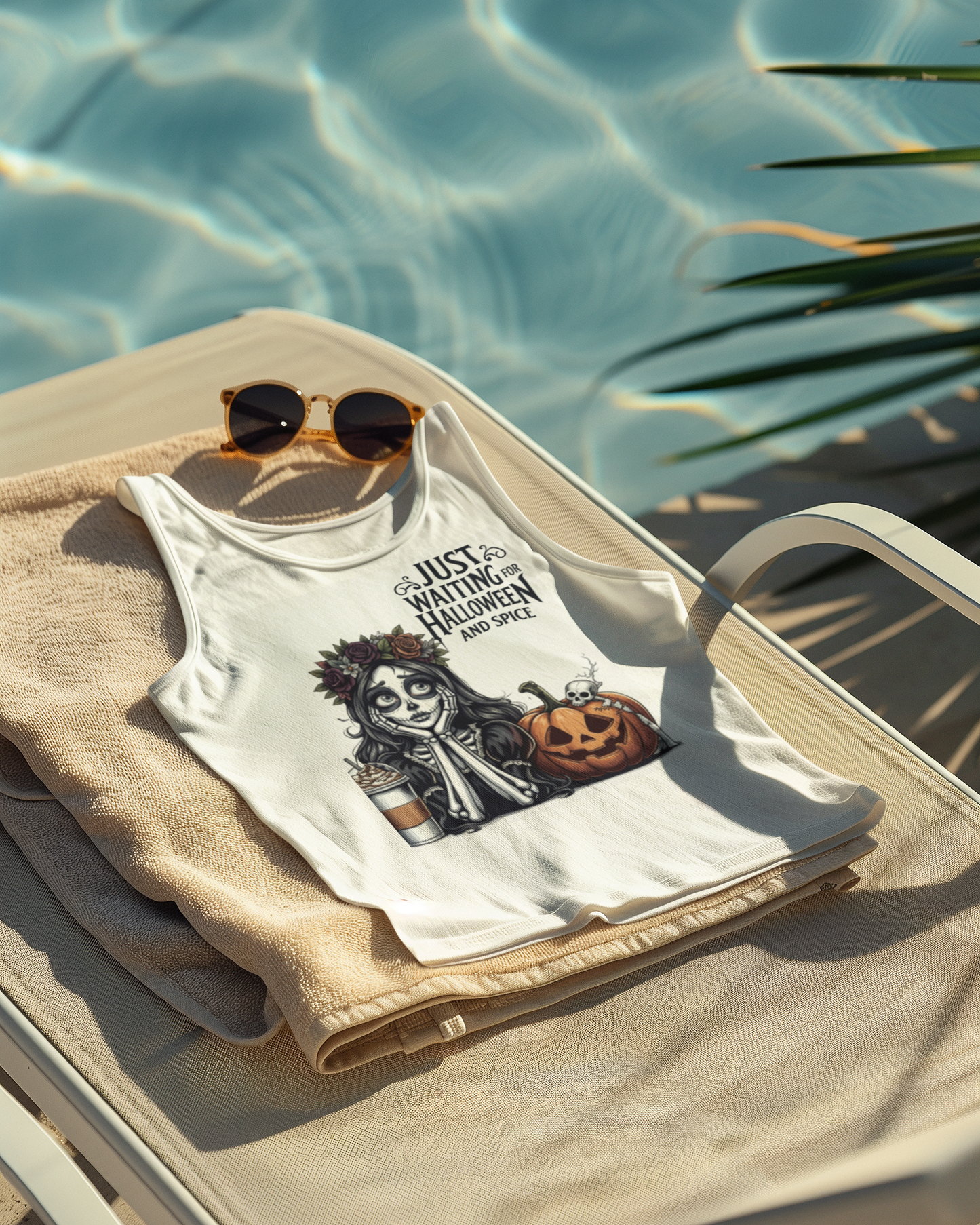 Corpse Bride, Just Waiting For Halloween - Racerback Tank