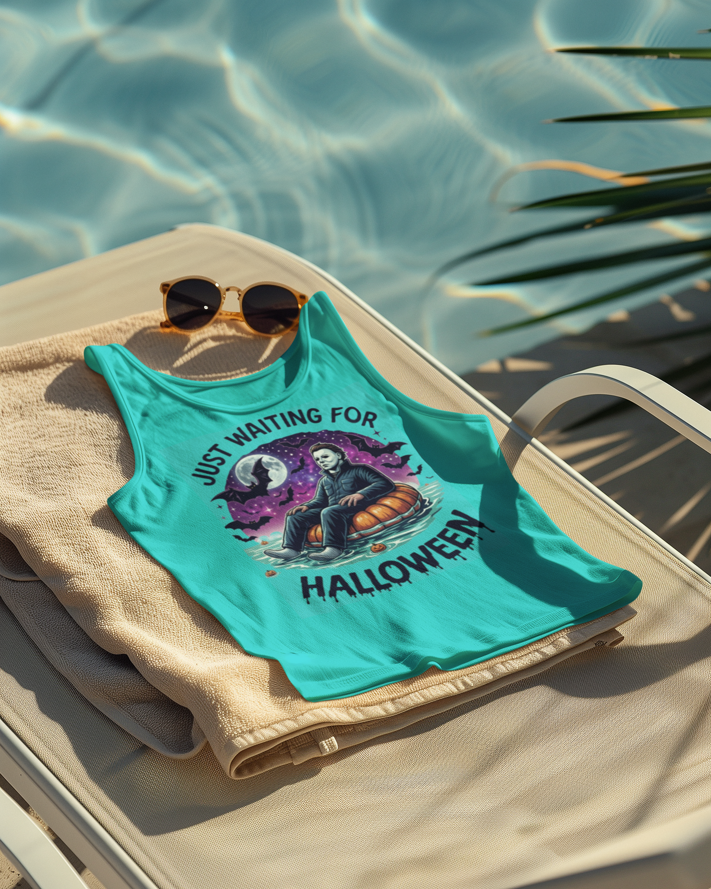 Michael Myers, Just Waiting For Halloween - Racerback Tank